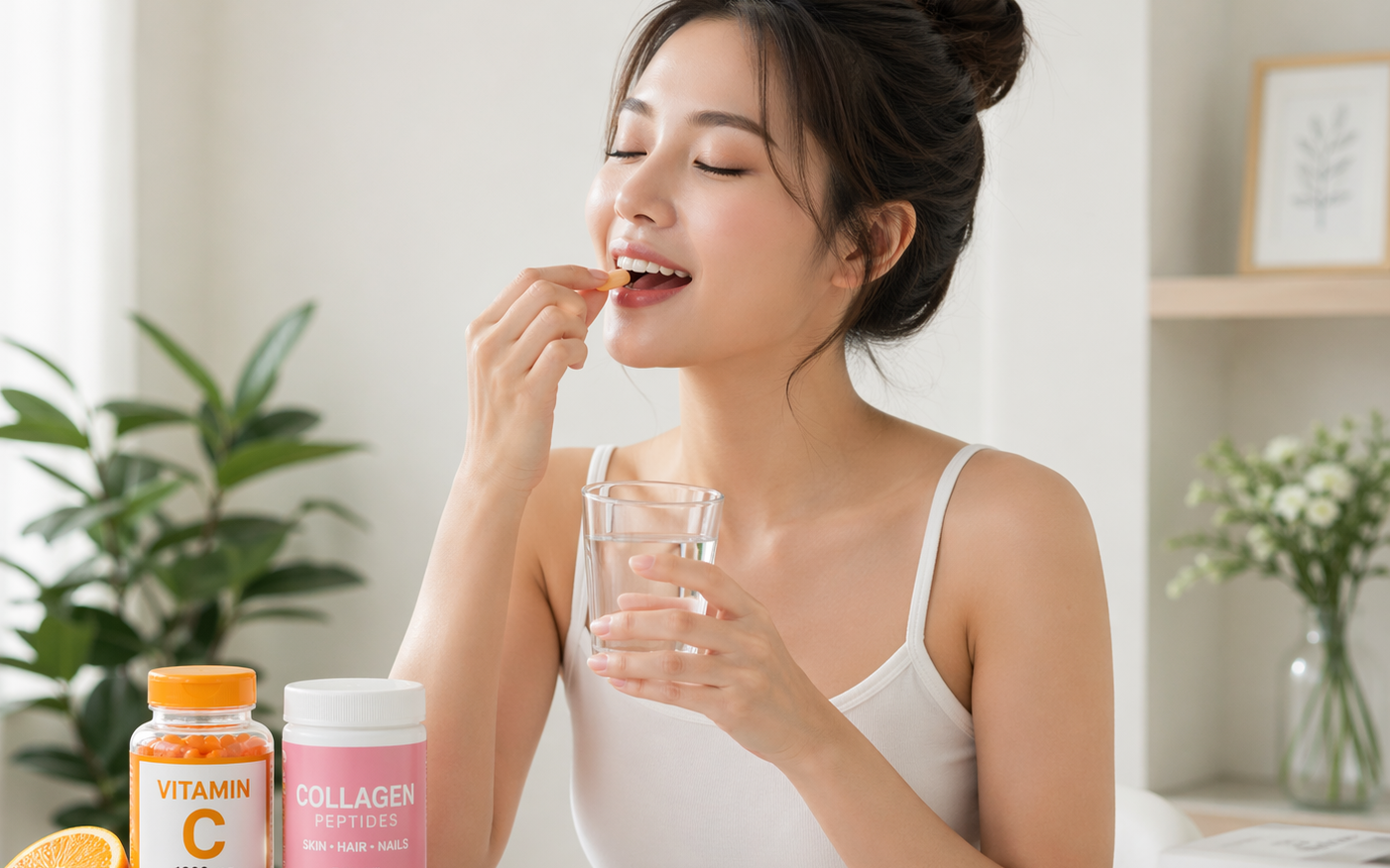 Sự thật về collagen thực vật- Ảnh 3. Có nên bổ sung collagen và vitamin C cùng nhau?