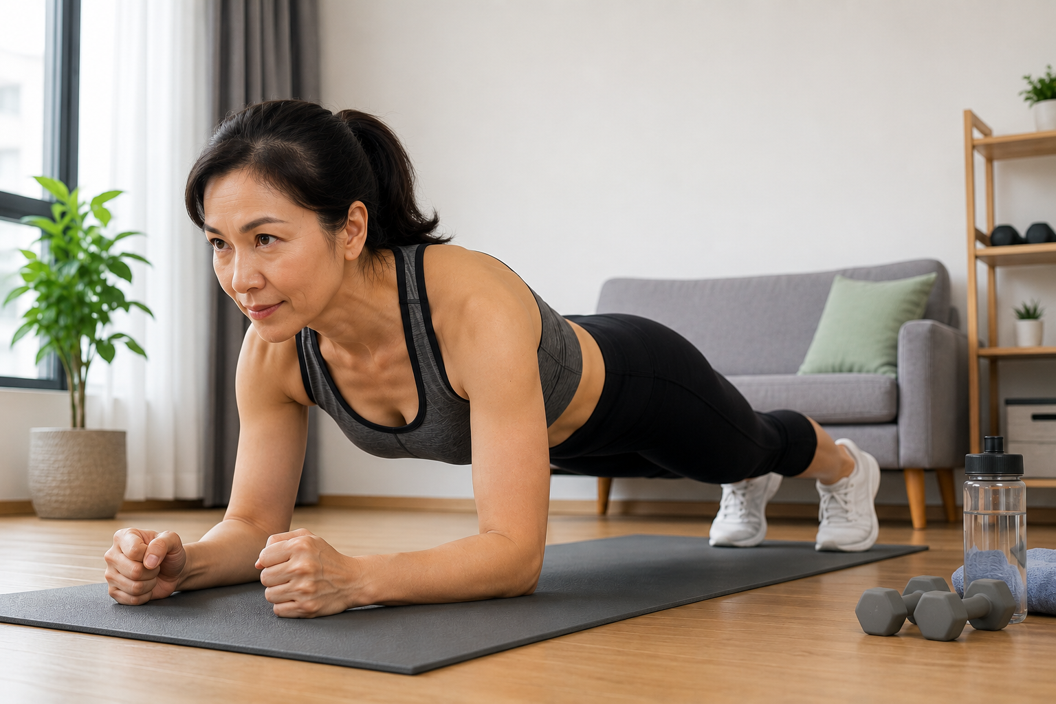 Plank đúng cách để giảm mỡ bụng hiệu quả- Ảnh 2. Plank đúng cách để giảm mỡ bụng hiệu quả- Ảnh 2.