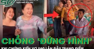 Chồng ‘đứng hình’ khi chứng kiến vợ U60 lần đầu trang điểm sau 30 năm đám cưới