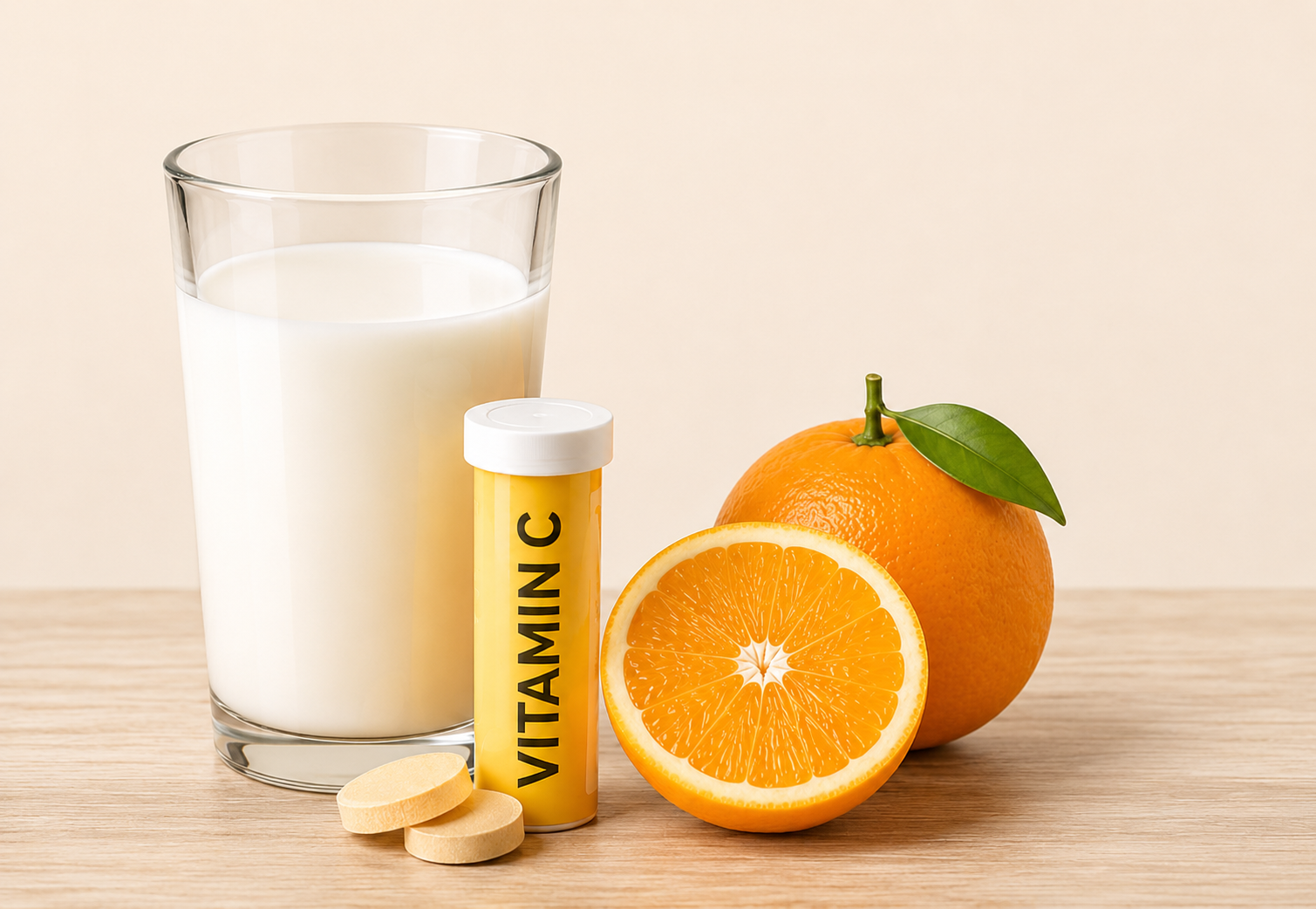 Uống vitamin C với sữa được không? - Ảnh 1. Uống vitamin C với sữa được không? - Ảnh 1.