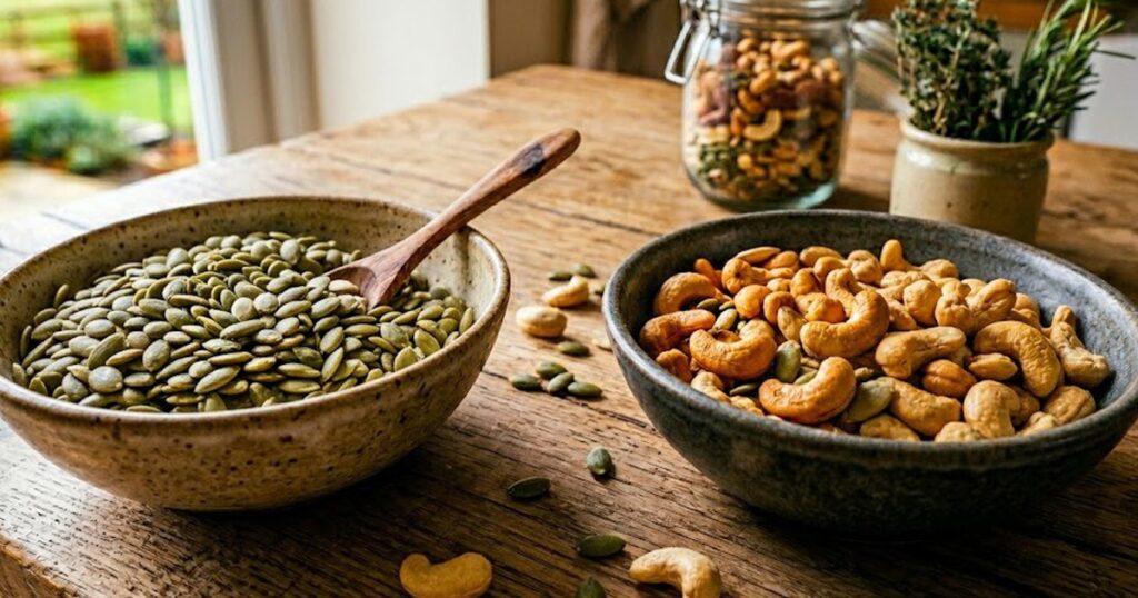 Hạt bí so với hạt điều: Loại nào tốt cho sức khỏe hơn?