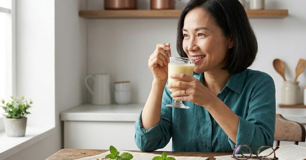 5 lý do phụ nữ tuổi 40 nên uống sữa đậu nành để trẻ hoá da