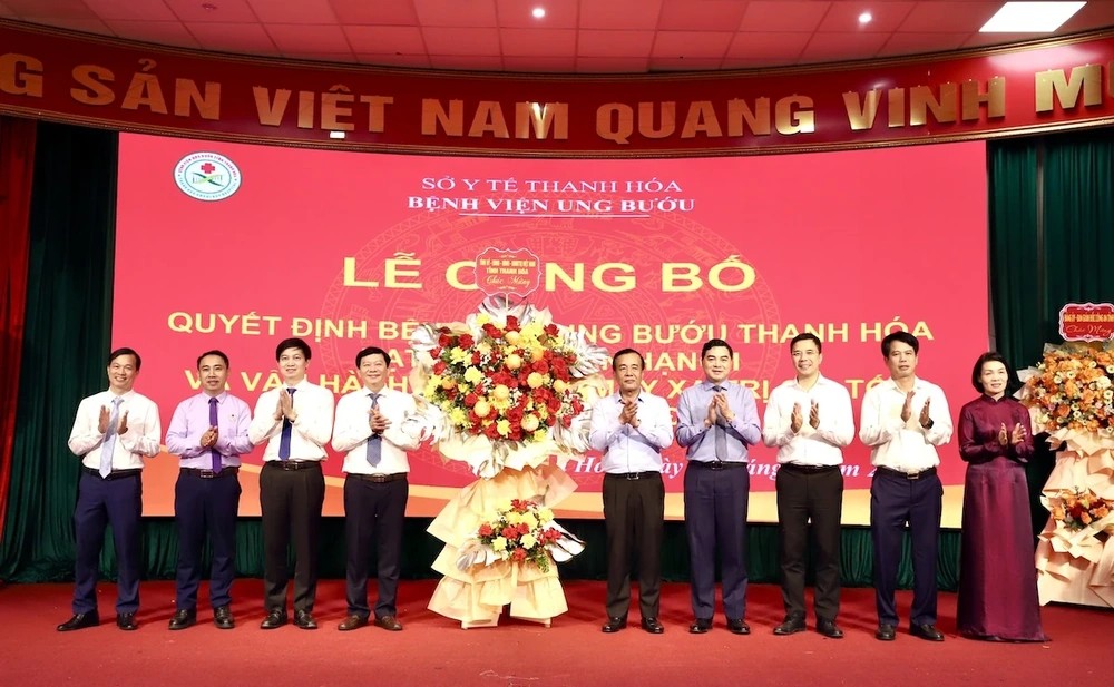 Công bố Bệnh viện Ung bướu tỉnh Thanh Hóa đạt tiêu chuẩn hạng I- Ảnh 1.
