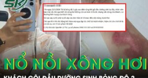 Nổ nồi xông hơi khi gội đầu dưỡng sinh, nữ khách bỏng độ 2 vùng cổ và ngực