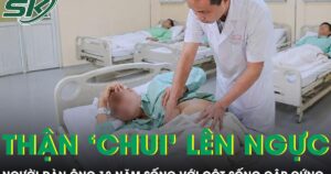 Ca tán sỏi nghẹt thở cho người đàn ông có thận ‘chui’ lên ngực