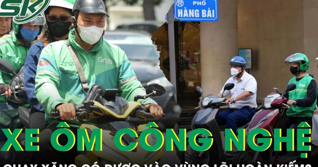 Từ 1/7, xe ôm công nghệ chạy xăng có còn được vào vùng lõi Hoàn Kiếm?