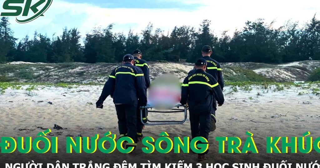 Thương tâm vụ 3 trẻ em đuối nước trên sông Trà Khúc, người dân trắng đêm tìm kiếm