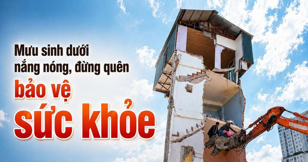 Mưu sinh dưới nắng nóng, đừng quên bảo vệ sức khỏe
