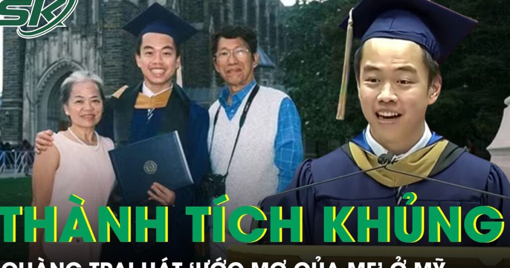 Chàng trai hát ‘Ước mơ của mẹ’ trong lễ tốt nghiệp ở Mỹ gây sốt với thành tích học tập cực khủng