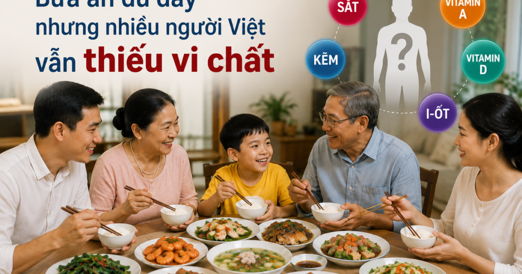 Nghịch lý bữa ăn đủ đầy nhưng nhiều người Việt vẫn thiếu vi chất