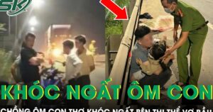Xót xa cảnh người chồng ôm con thơ khóc ngất bên thi thể vợ bầu sắp sinh tử vong vì tai nạn