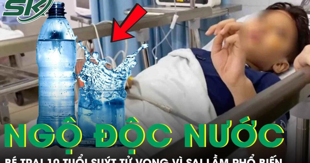 Bé trai 10 tuổi suýt tử vong vì sai lầm này khi uống nước