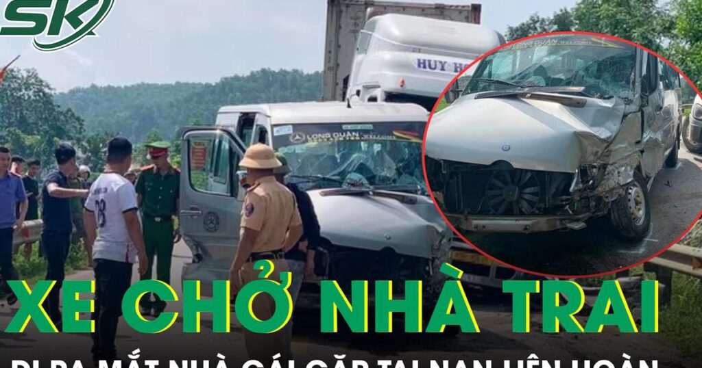 Xe chở nhà trai đi ra mắt nhà gái gặp tai nạn liên hoàn ở Hà Tĩnh khiến nhiều người thót tim