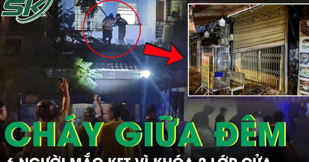 Cháy nhà giữa đêm, 6 người trong gia đình mắc kẹt vì khóa 2 lớp cửa