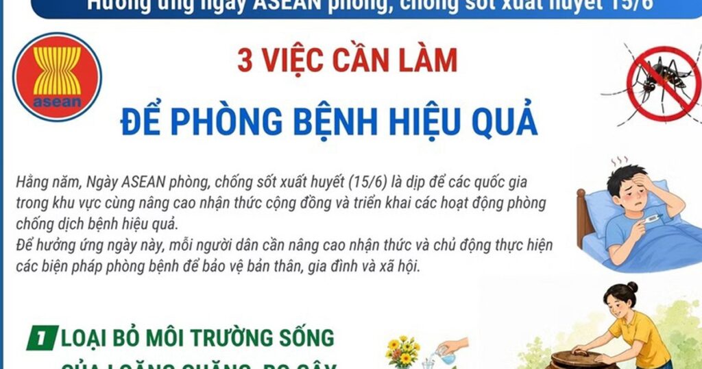 Ngày ASEAN phòng, chống sốt xuất huyết: 3 việc cần làm để phòng bệnh hiệu quả