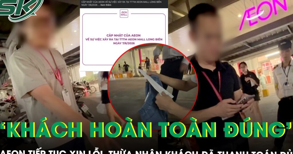 Aeon Long Biên gặp, xin lỗi người phụ nữ bị nghi oan trộm đồ, ‘lấy làm tiếc’ vì xử lý chưa phù hợp